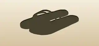 サンダルのシルエット