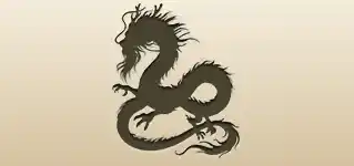 龍のシルエット