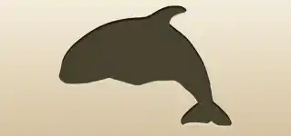 シャチのシルエット