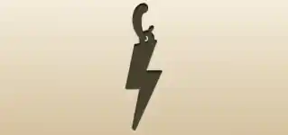 電気のシンボルのシルエット