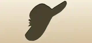 麦わら帽のシルエット