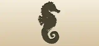 タツノオトシゴのシルエット