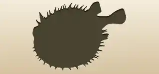 フグのシルエット