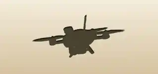 クアッドコプターのシルエット