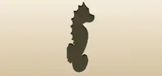 タツノオトシゴのシルエット