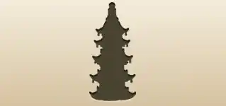 仏塔のシルエット