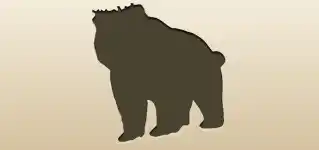 クマのシルエット