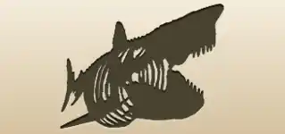 魚の骨のシルエット