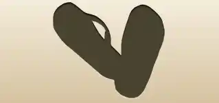 サンダルのシルエット