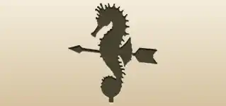 タツノオトシゴのシルエット