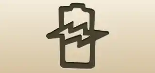 電気のシンボルのシルエット