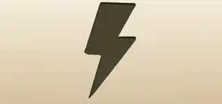 電気のシンボルのシルエット