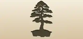 松の木のシルエット