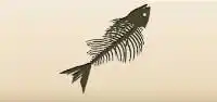 魚の骨のシルエット