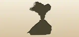 火山のシルエット
