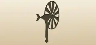 風力タービンのシルエット