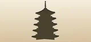 仏塔のシルエット