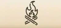 Campfire silhouette