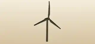 風力タービンのシルエット
