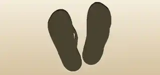 サンダルのシルエット