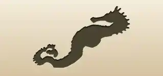 タツノオトシゴのシルエット