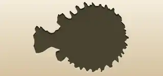 フグのシルエット