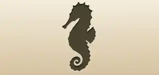 タツノオトシゴのシルエット