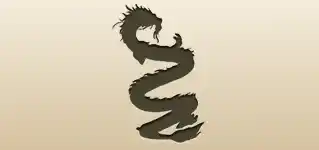 龍のシルエット