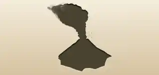 火山のシルエット