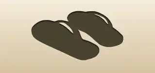 サンダルのシルエット