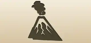 火山のシルエット