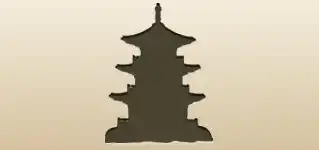 仏塔のシルエット