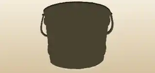 木桶のシルエット