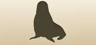 アシカのシルエット