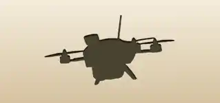 クアッドコプターのシルエット