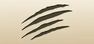 爪痕のシルエット