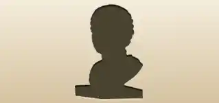 胸像のシルエット