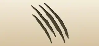 爪痕のシルエット