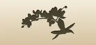 蘭のシルエット
