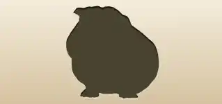 モルモットのシルエット