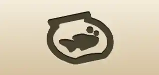 金魚鉢のシルエット