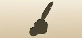 インク壺のシルエット