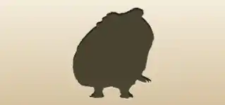 モルモットのシルエット