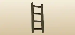 はしごのシルエット