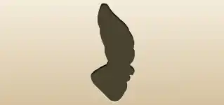 インク壺のシルエット