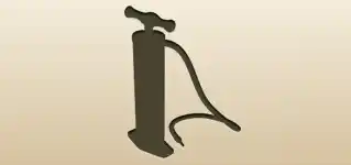 空気入れのシルエット