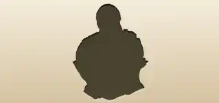 胸像のシルエット