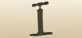 空気入れのシルエット
