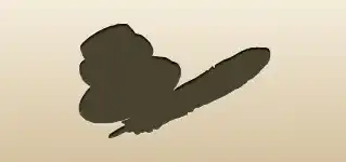 インク壺のシルエット
