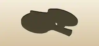 卓球ラケットのシルエット